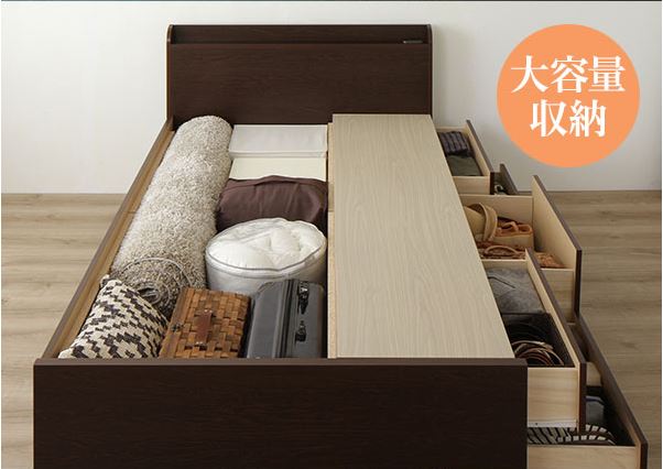 収納ベッドは湿気 カビ対策が必須 ベッド下には使用頻度が高いものを入れて換気を